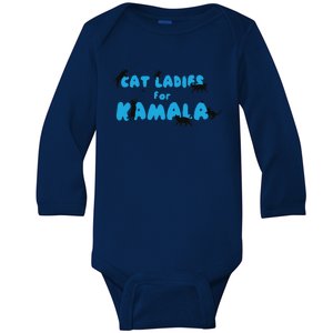 Cat Ladies For Kamala Childless Cat Ladies Baby Long Sleeve Bodysuit