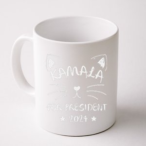 Cat Ladies For Kamala Funny Cat 2024 President Kamala Harris Coffee Mug