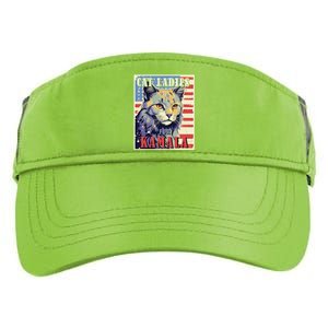 Cat Ladies For Kamala Funny Cat 2024 President Kamala Harris Adult Drive Performance Visor