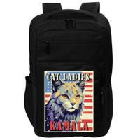 Cat Ladies For Kamala Funny Cat 2024 President Kamala Harris Impact Tech Backpack