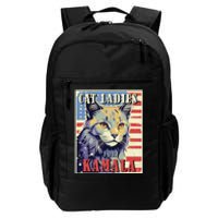 Cat Ladies For Kamala Funny Cat 2024 President Kamala Harris Daily Commute Backpack