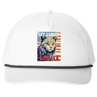 Cat Ladies For Kamala Funny Cat 2024 President Kamala Harris Snapback Five-Panel Rope Hat