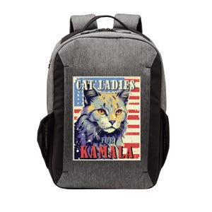 Cat Ladies For Kamala Funny Cat 2024 President Kamala Harris Vector Backpack