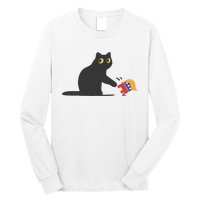 Cat Ladies For Kamala Harris Donald Trump 2024 Sarcastic Long Sleeve Shirt