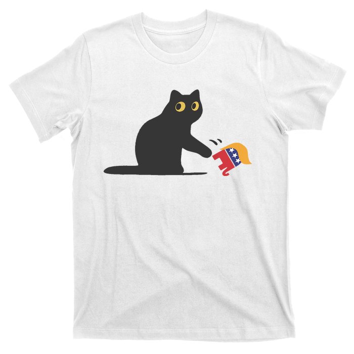 Cat Ladies For Kamala Harris Donald Trump 2024 Sarcastic T-Shirt