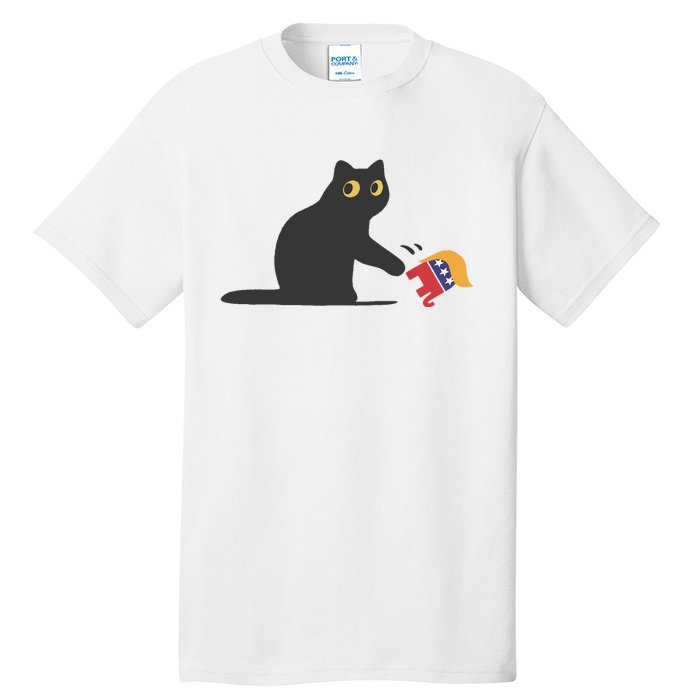 Cat Ladies For Kamala Harris Donald Trump 2024 Sarcastic Tall T-Shirt