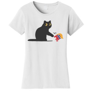 Cat Ladies For Kamala Harris Donald Trump 2024 Sarcastic Women's T-Shirt