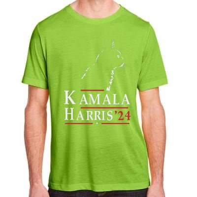 Cat Lady For Kamala Funny Cat 2024 President Kamala Harris Adult ChromaSoft Performance T-Shirt