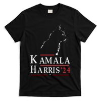 Cat Lady For Kamala Funny Cat 2024 President Kamala Harris T-Shirt