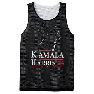 Cat Lady For Kamala Funny Cat 2024 President Kamala Harris Mesh Reversible Basketball Jersey Tank