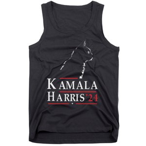 Cat Lady For Kamala Funny Cat 2024 President Kamala Harris Tank Top