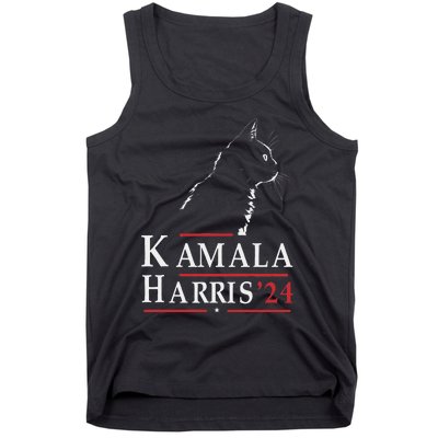 Cat Lady For Kamala Funny Cat 2024 President Kamala Harris Tank Top