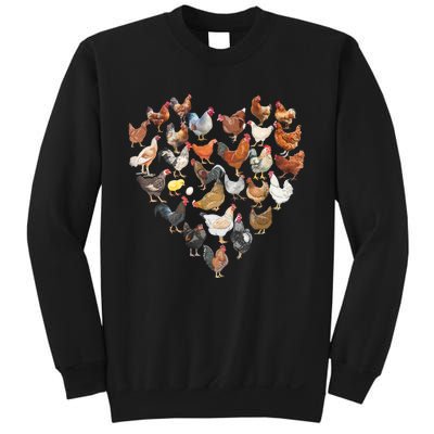 Chicken Love For Farmer Raising Chickens Farm Sweatshirt