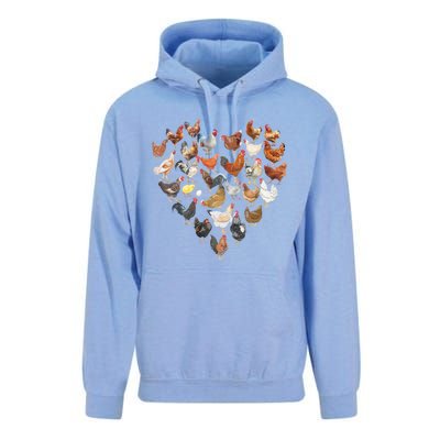 Chicken Love For Farmer Raising Chickens Farm Unisex Surf Hoodie