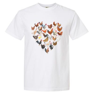 Chicken Love For Farmer Raising Chickens Farm Garment-Dyed Heavyweight T-Shirt