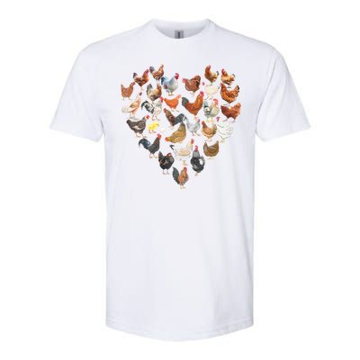 Chicken Love For Farmer Raising Chickens Farm Softstyle CVC T-Shirt