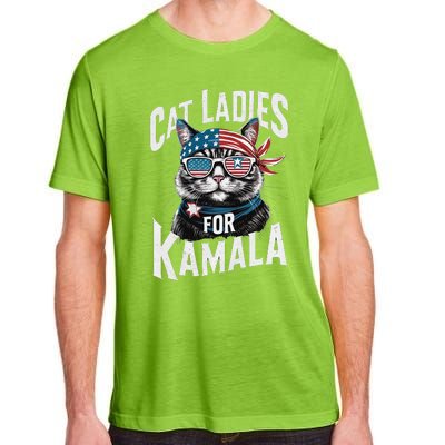 Cat Ladies For Kamala 2024 President Kamalaharris Gift Adult ChromaSoft Performance T-Shirt