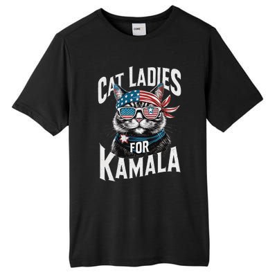 Cat Ladies For Kamala 2024 President Kamalaharris Gift Tall Fusion ChromaSoft Performance T-Shirt