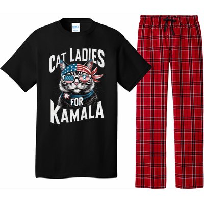 Cat Ladies For Kamala 2024 President Kamalaharris Gift Pajama Set