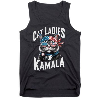 Cat Ladies For Kamala 2024 President Kamalaharris Gift Tank Top