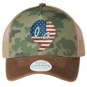 Comma La Funny Kamala Harris Usa Flag Legacy Tie Dye Trucker Hat