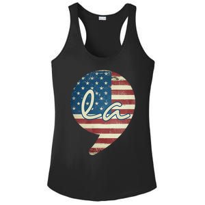 Comma La Funny Kamala Harris Usa Flag Ladies PosiCharge Competitor Racerback Tank