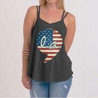 Comma La Funny Kamala Harris Usa Flag Women's Strappy Tank