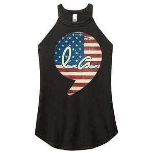 Comma La Funny Kamala Harris Usa Flag Women's Perfect Tri Rocker Tank