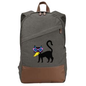 Cat Ladies For Kamala Harris Donald Trump 2024 Sarcastic Cotton Canvas Backpack