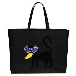 Cat Ladies For Kamala Harris Donald Trump 2024 Sarcastic Cotton Canvas Jumbo Tote