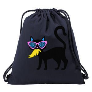 Cat Ladies For Kamala Harris Donald Trump 2024 Sarcastic Drawstring Bag