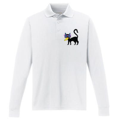 Cat Ladies For Kamala Harris Donald Trump 2024 Sarcastic Performance Long Sleeve Polo