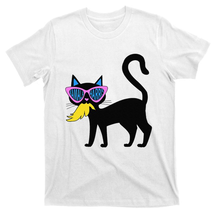 Cat Ladies For Kamala Harris Donald Trump 2024 Sarcastic T-Shirt