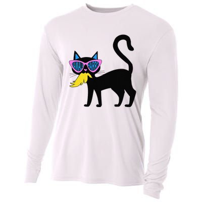 Cat Ladies For Kamala Harris Donald Trump 2024 Sarcastic Cooling Performance Long Sleeve Crew