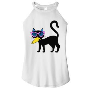 Cat Ladies For Kamala Harris Donald Trump 2024 Sarcastic Women's Perfect Tri Rocker Tank