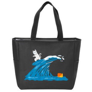 Cat Ladies For Kamala Harris Funny Anti Trump Blue Wave 2024 Premium Zip Tote Bag