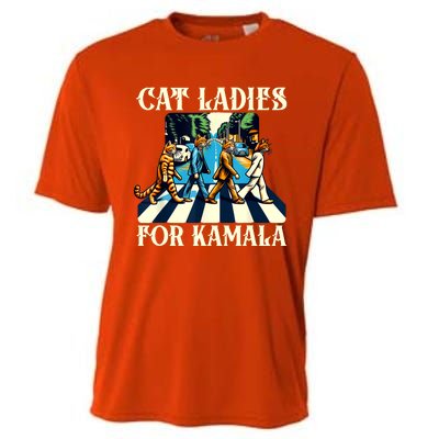 Cat Ladies For Kamala Childless Cat Ladies Not Going Back Cooling Performance Crew T-Shirt