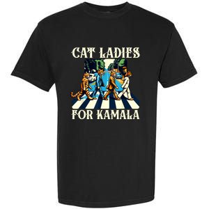 Cat Ladies For Kamala Childless Cat Ladies Not Going Back Garment-Dyed Heavyweight T-Shirt