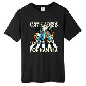 Cat Ladies For Kamala Childless Cat Ladies Not Going Back Tall Fusion ChromaSoft Performance T-Shirt