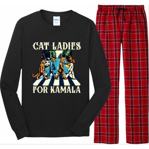 Cat Ladies For Kamala Childless Cat Ladies Not Going Back Long Sleeve Pajama Set