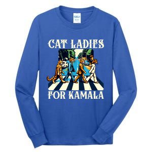 Cat Ladies For Kamala Childless Cat Ladies Not Going Back Tall Long Sleeve T-Shirt