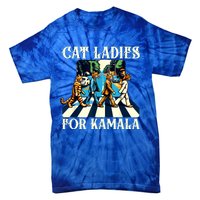 Cat Ladies For Kamala Childless Cat Ladies Not Going Back Tie-Dye T-Shirt