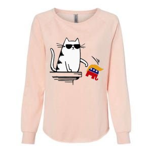 Cat Ladies For Kamala Harris Donald Trump 2024 Sarcastic Womens California Wash Sweatshirt