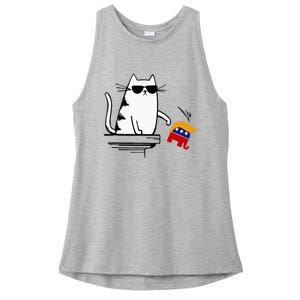 Cat Ladies For Kamala Harris Donald Trump 2024 Sarcastic Ladies PosiCharge Tri-Blend Wicking Tank