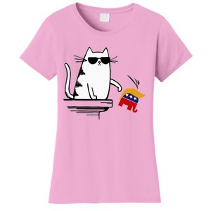 Cat Ladies For Kamala Harris Donald Trump 2024 Sarcastic Women's T-Shirt