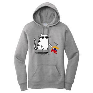 Cat Ladies For Kamala Harris Donald Trump 2024 Sarcastic Women's Pullover Hoodie