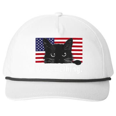 Cat Ladies Funny Kamala Harris 2024 Election Do Something Snapback Five-Panel Rope Hat