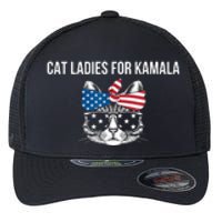 Cat Ladies For Kamala . Flexfit Unipanel Trucker Cap