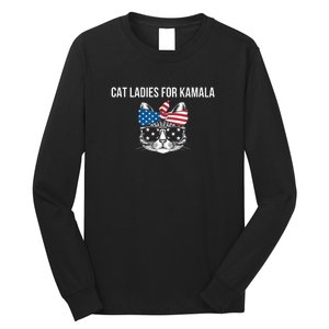 Cat Ladies For Kamala . Long Sleeve Shirt