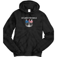 Cat Ladies For Kamala . Tie Dye Hoodie